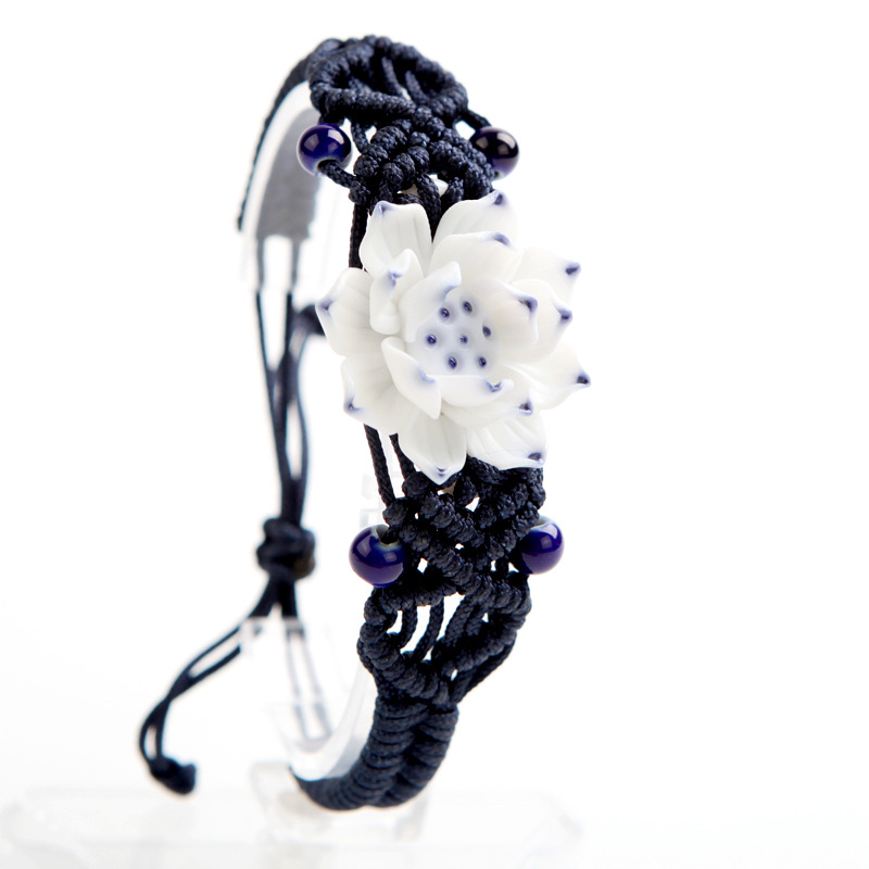 景德镇手工陶瓷手链批发 原创编织手镯 民族风首饰饰品|ru