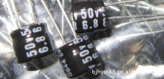 日本红宝石 RUBYCON 铝电解电容 50V 6.8UF 4X7