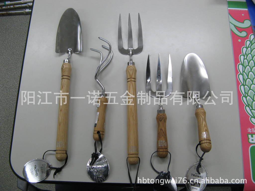 园艺工具5件套套装 浇花壶淋花壶园艺叉叉剪耙 印花园林工具组合-阿里巴巴