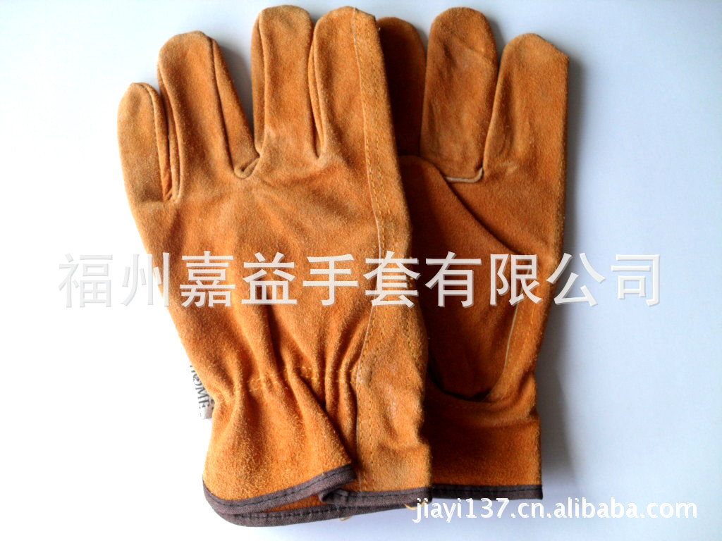 金黄牛二层皮司机手套