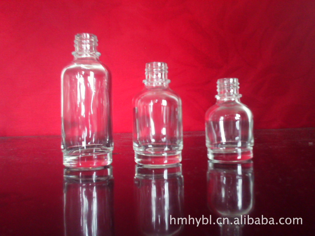 厂家直销鸿运玻璃制品 长期供应表面丝印精油瓶