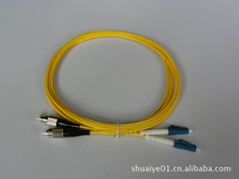 厂家直销3米电信级（UPC) LC-FC双芯单模光纤跳线 包邮