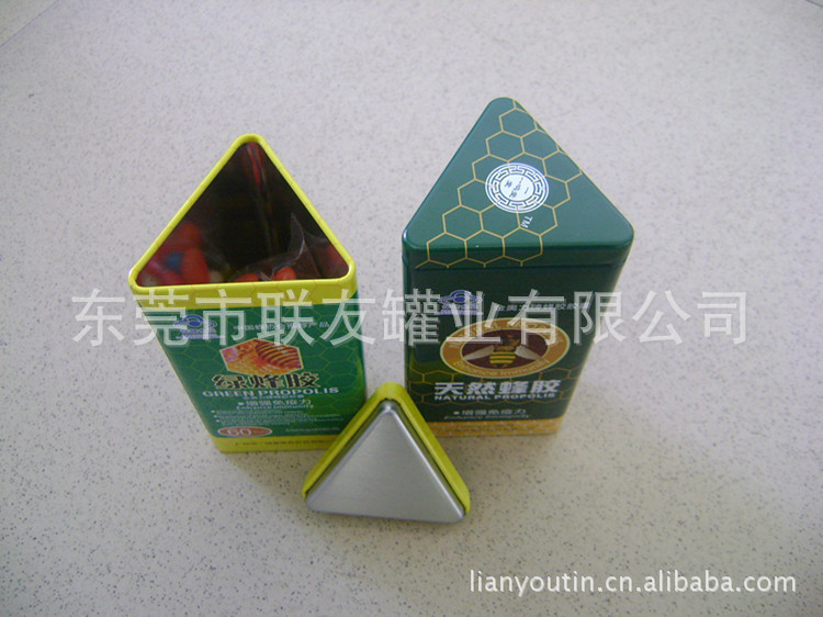 厂价直供透明皂、盲盒、食物等三角形、异形彩色马口铁盒新款上市