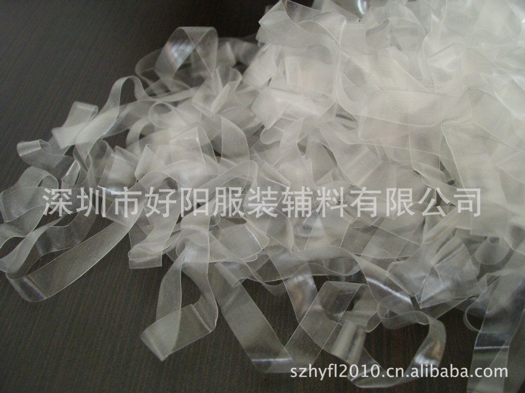 工厂批发供应透明橡筋带弹力带透明肩带0.4CM 0.5CM 0.6CM高弹力