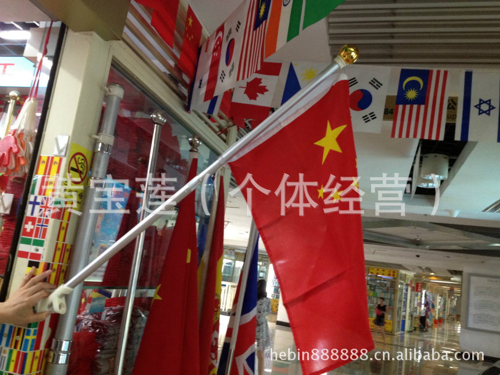 热销铝合金伸缩旗杆，底座固定旗杆，室外装饰旗杆