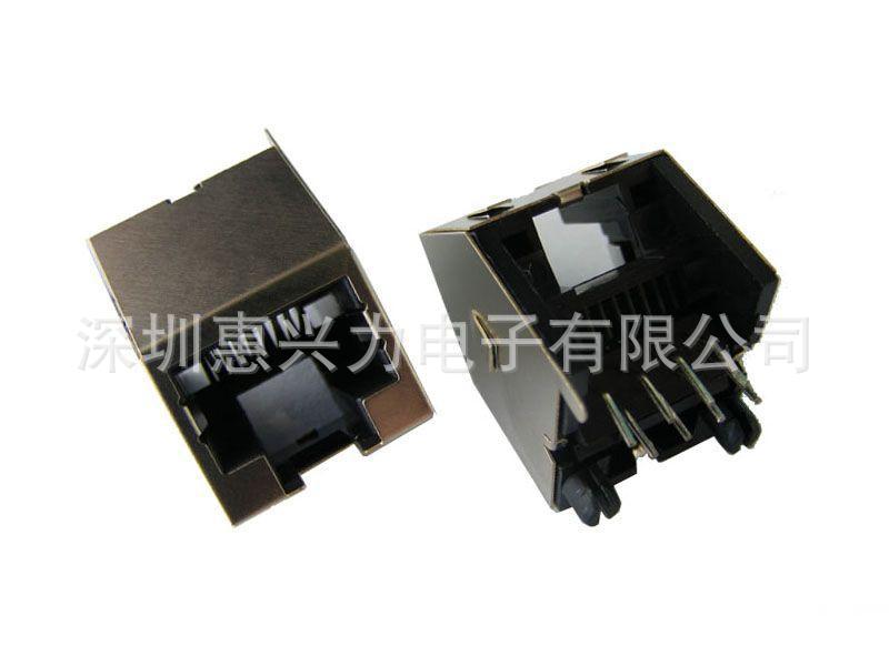 RJ45屏蔽插座，45度型，单口网络插座，RJ45连接器