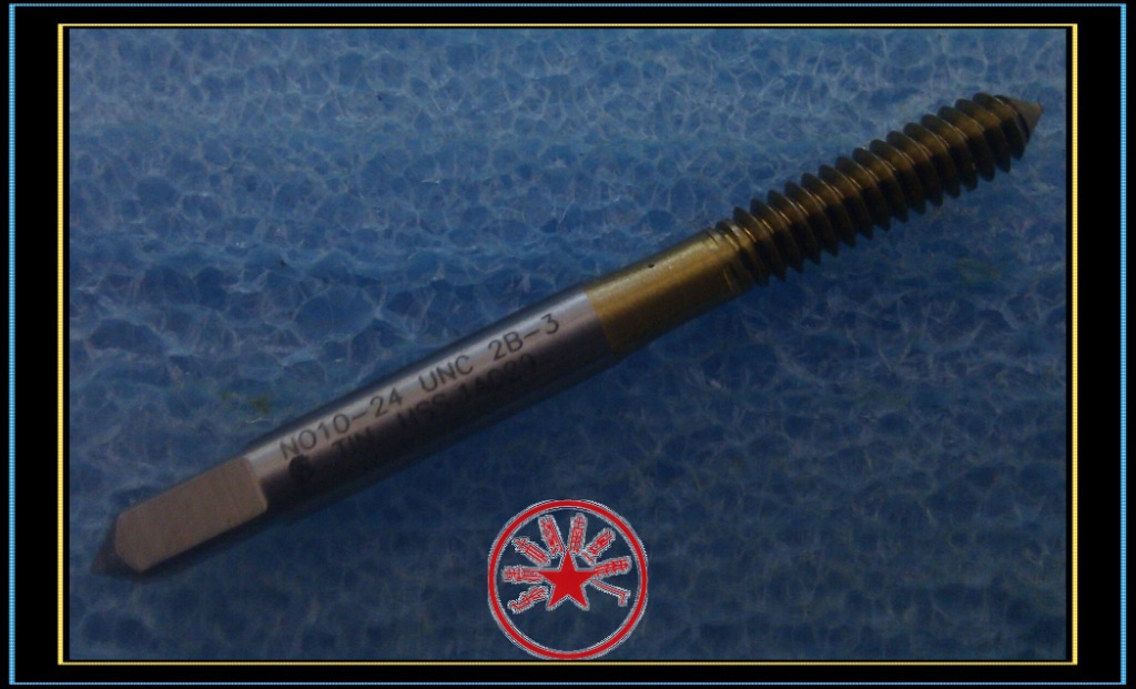 供应美制丝锥表面涂层镀钛挤压丝攻10-24