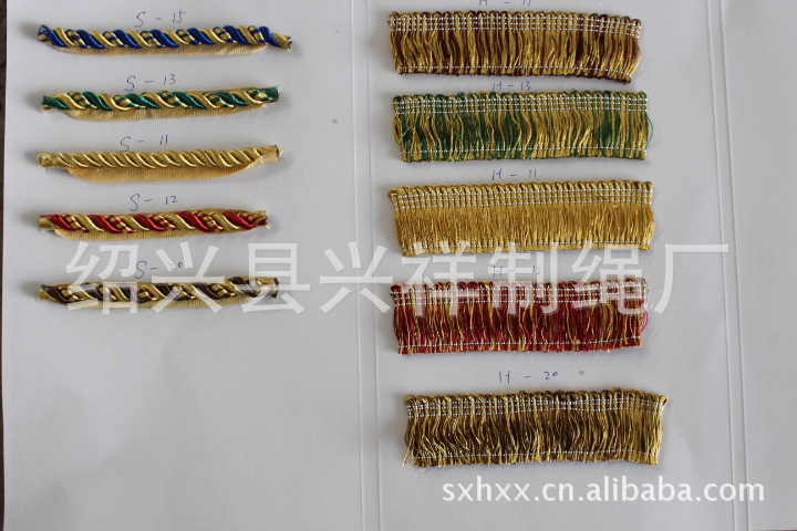 厂家直销印尼出口三股绳 流苏  花边
