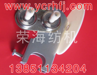 厂家供应整经机大孔旋转瓷柱张力器棉纱铁两二立柱张力器