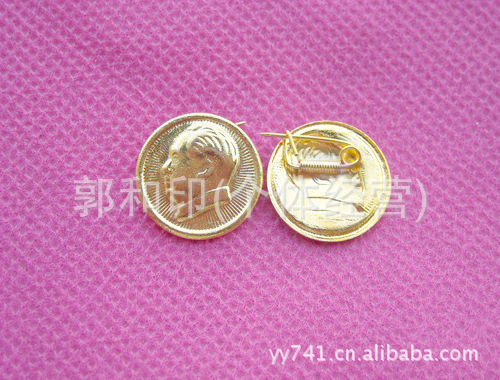 伟人徽章 金属徽章 毛主席头像像章(1.5CM)