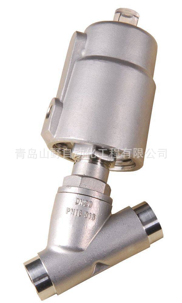 山野控制阀不锈钢气控角座阀/气动焊接式角座阀/不锈钢焊接角座阀