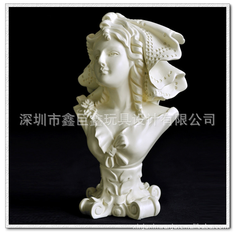 家居饰品 树脂摆件 工艺品 树脂饰品 欧式 少女半身像