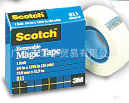 3M 思高（Scotch）811 3/4*33m 可再贴隐形胶带