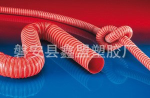 红色高温软管 高温风管 高温排风管 抽吸风管 矽胶管