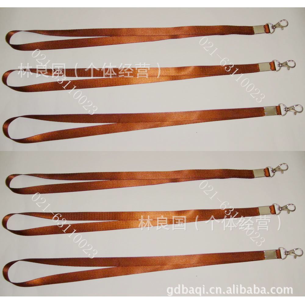 厂价直销1.5CM咖啡色胸卡吊绳/展会证挂绳/证件卡吊绳