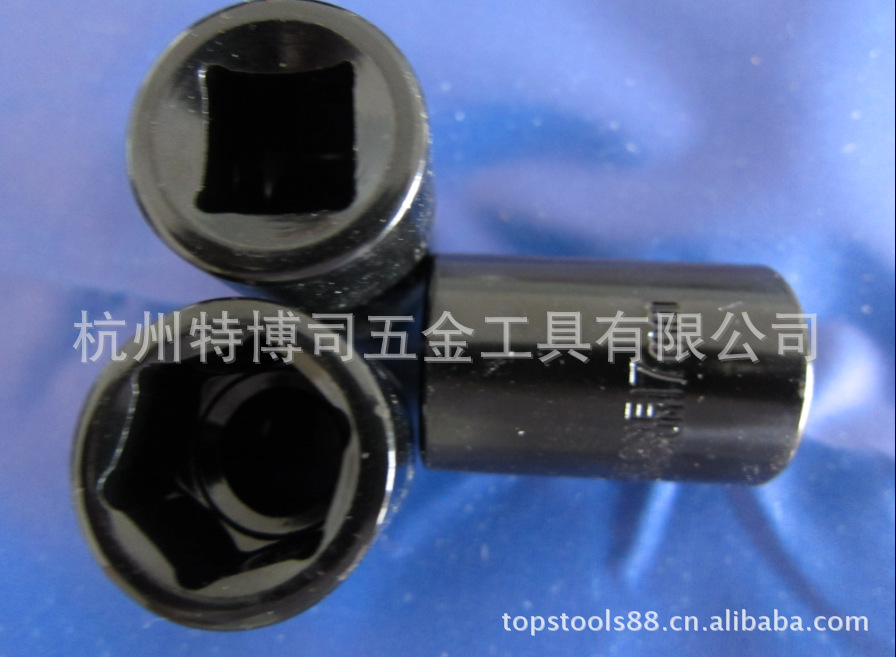 【高档】黑色短汽动套筒扳手 风炮套筒扳手 铬钒钢 电咏黑