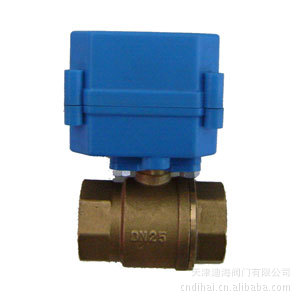 厂家销售天津迪海QL型微型电动铜球阀  PVC微型电动球阀 电动球阀