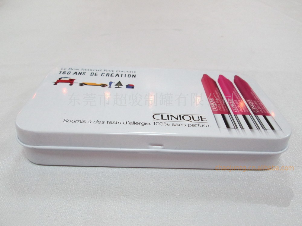 供应马口铁长方盒 化妆笔包装盒 长方笔盒 马口铁长方罐