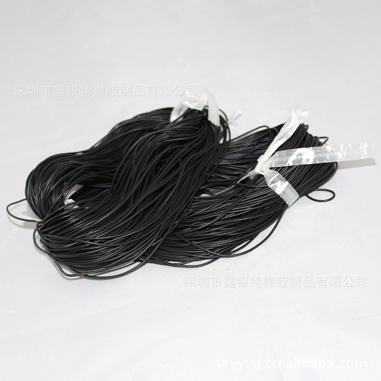 机械密封耐油橡胶条 丁腈橡胶密封条  橡胶绳直径2MM（大量库存）