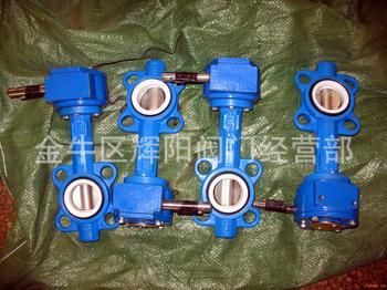 供应 衬氟涡轮对夹蝶阀耐高温耐腐蚀蝶阀D371FDN100