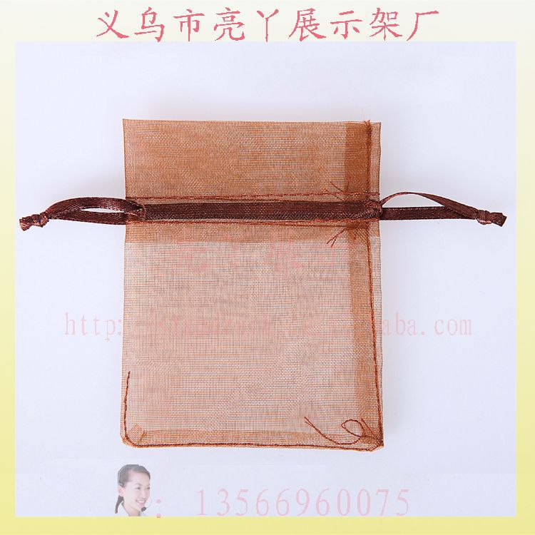 【首饰包装纱袋】8*10CM大红雪纱缎带便携袋 工厂批发