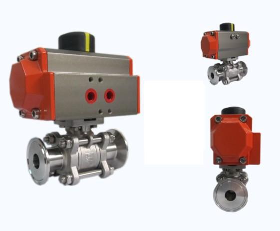 小口径气动三片式卡箍球阀/ZTQ681F