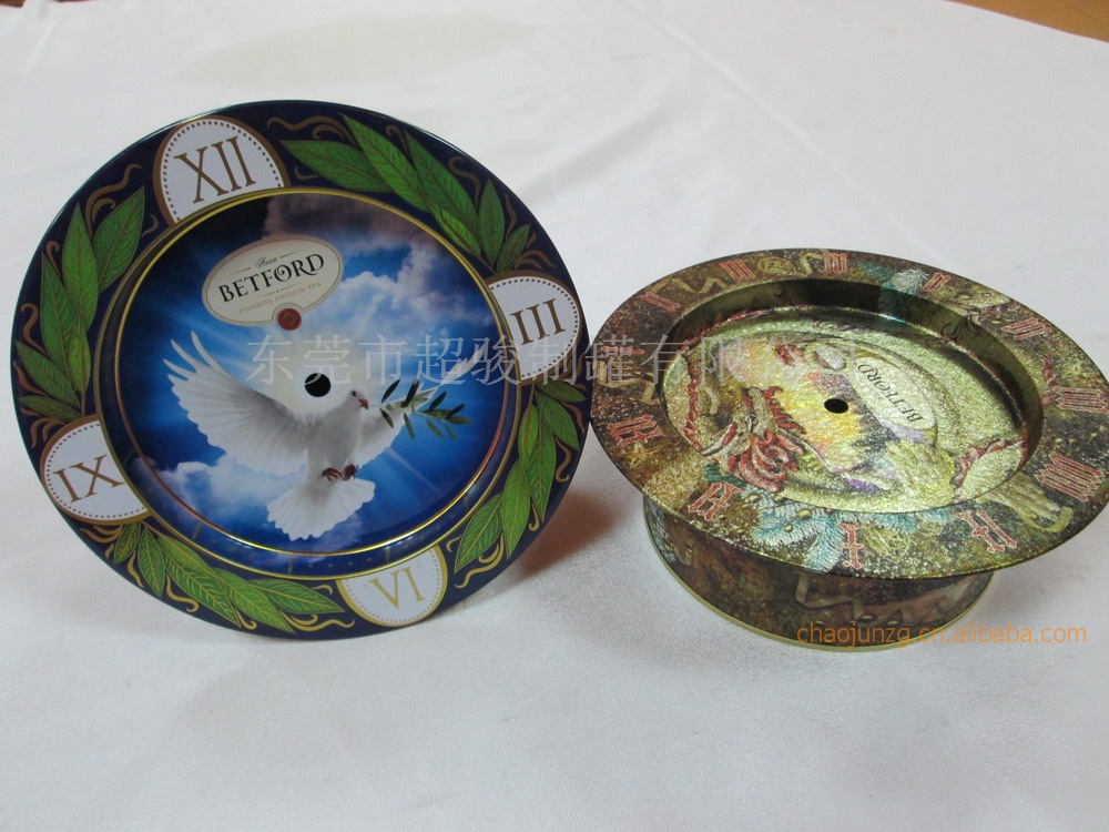 供应马口铁钟形罐 圆罐 精美钟表罐 时钟罐 礼品罐