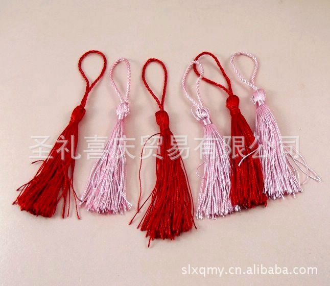 喜糖盒禮品包裝配件 中國結流蘇穗子蝴蝶結貼片吊牌 禮品裝飾挂件