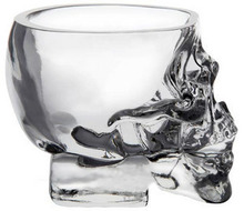 骷髅头酒杯 创意头骨伏特加烈酒杯子新奇特单层透明玻璃杯子水杯