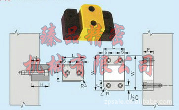 定位組件(A-2)，定位組件圓型定位梢，點式澆口套,定位滑块