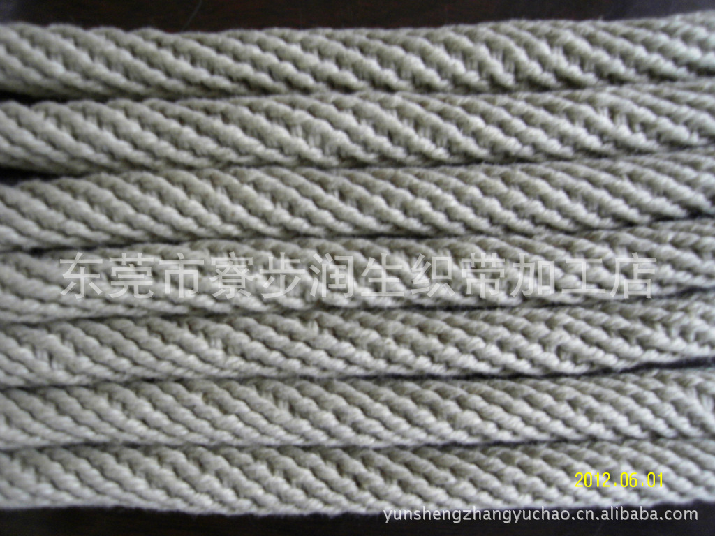 润生花12/倒十二锭粗麻色绳\花式麻绳\油蜡绳