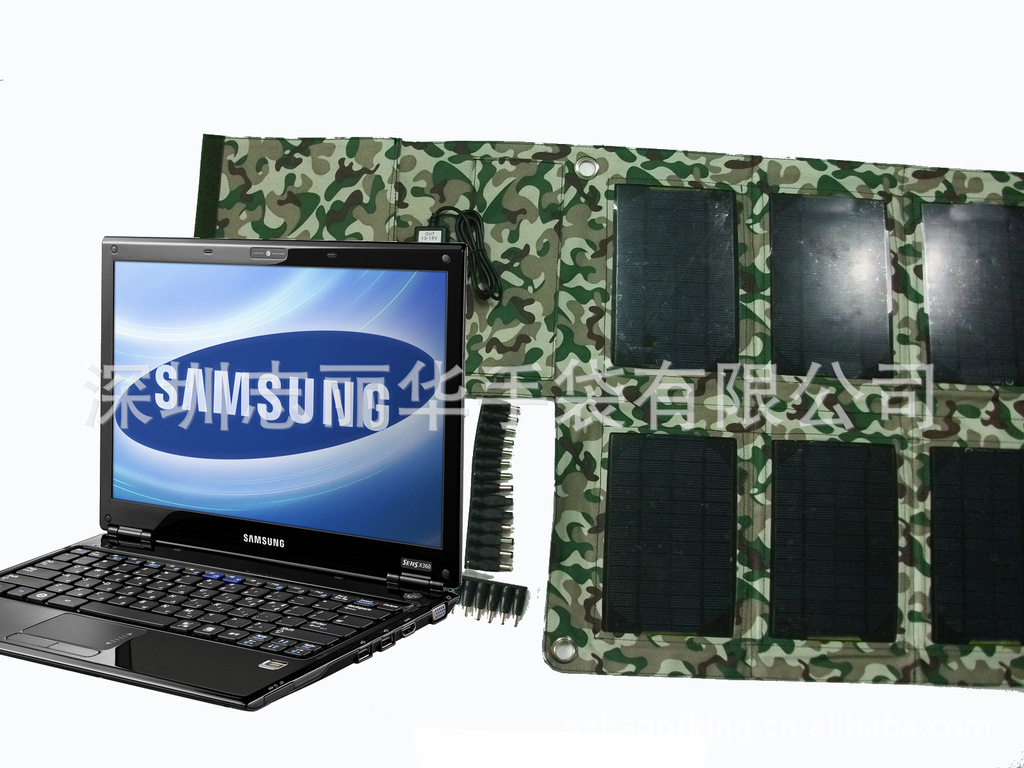 笔记本电脑太阳能充电包 /便携21W平板电脑/汽车电动车/电瓶充电