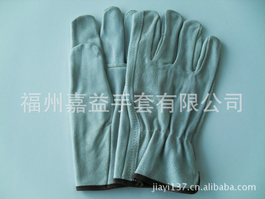 本白牛二层皮司机手套