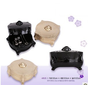 Anna style the republic of korea Retro Bulk toner golden Roses Retro Anna Jewelry box Dressing storage box