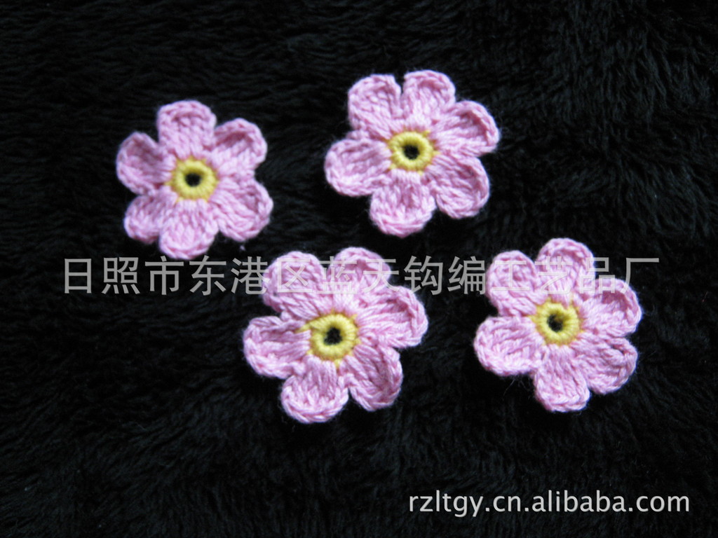 钩针花、钩针编织棉线