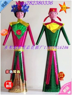 殡葬用品批发 130公分纸制童男女 河北天利花圈纸活厂家大量批发