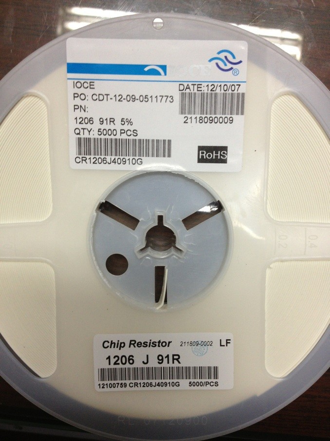 CR1206J40910G 1206 5% 91R 贴片电阻 原装现货片状精密变频器