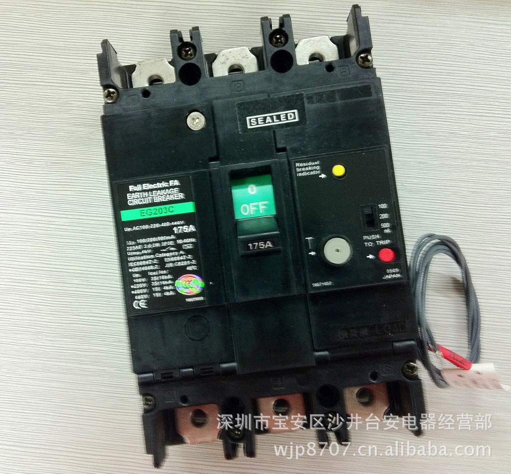 【原装正品】日本富士FUJI 漏电断路器 EG203C 175A（特价）