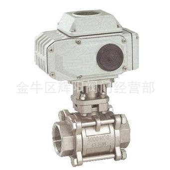 供应丝扣电动球阀Q911F-16P丝接不锈钢球阀，三片式304电动球阀