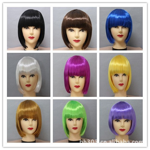 Student Hair Wig Head Wig/Show/Window Model/Holiday/Christmas Wig Bob
