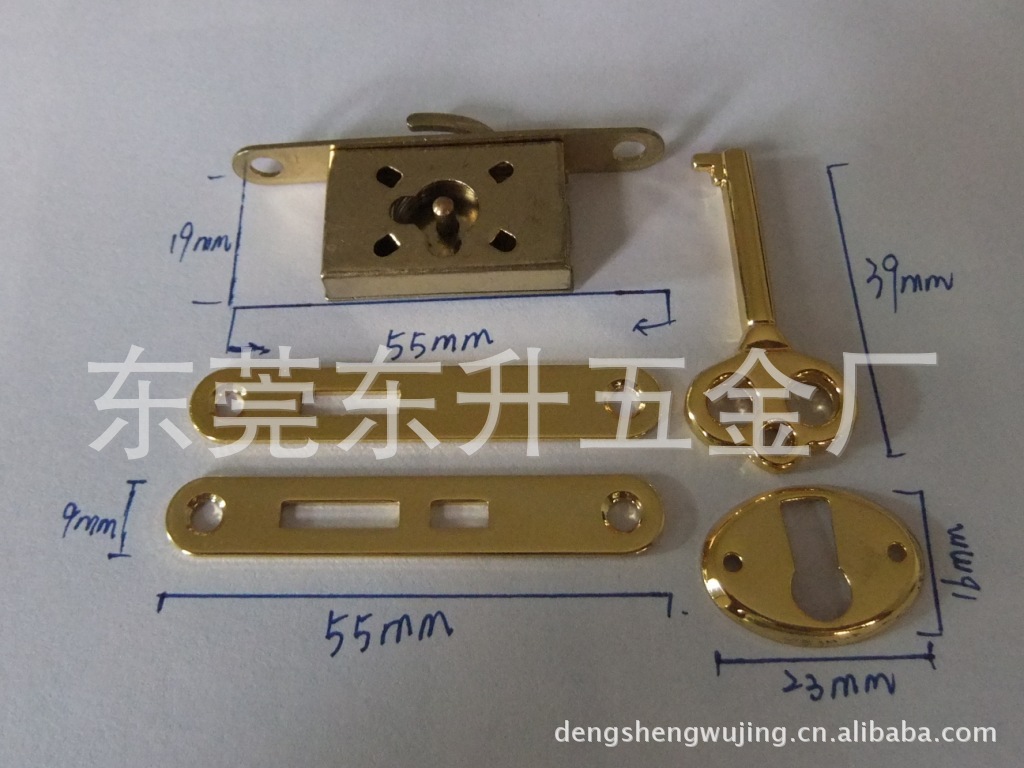 五合一锁，五件套锁，珠宝盒锁，雪茄盒锁，四方锁，木盒锁