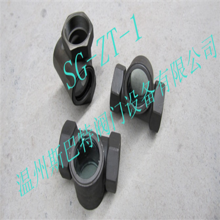 斯巴特SG-ZT-1钢制1/8-4寸内丝双视窗直通水油流指示器 视流镜
