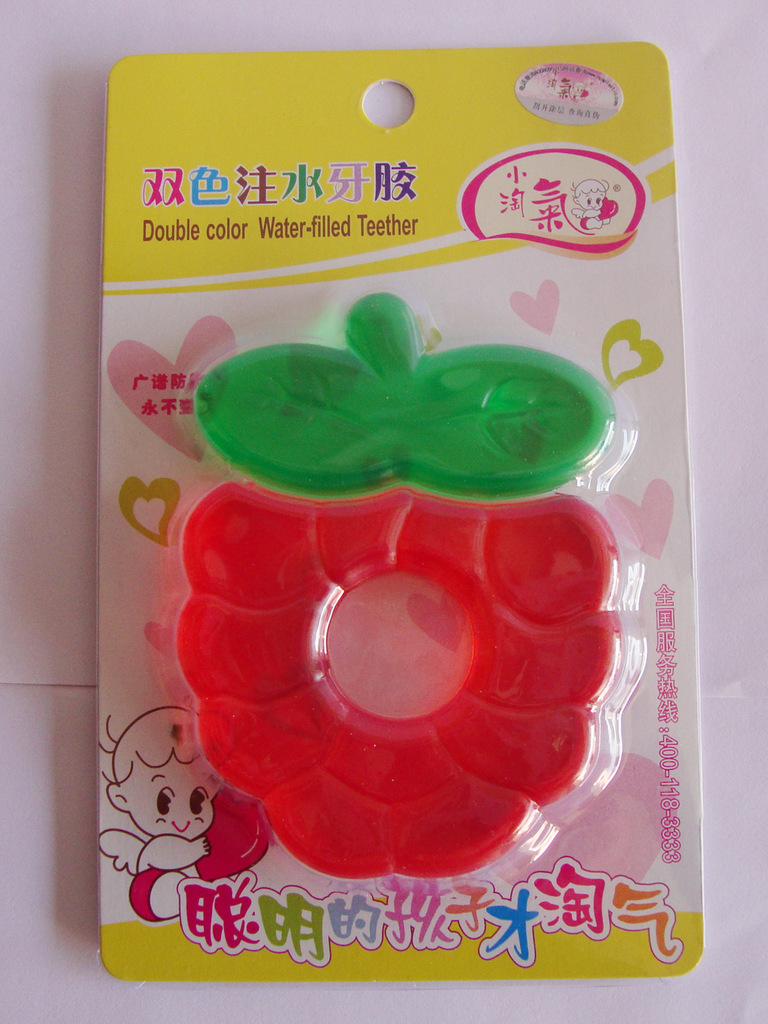 Poco travieso de dos colores de inyección de agua mordedor dientes de bebé Shaper Diente de los niños stick mama dientes dispositivo de fijación