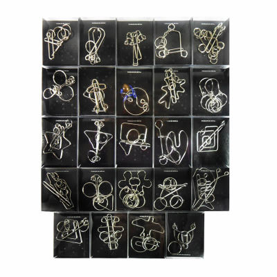 Nine chain Xie ring Square Box PVC Xie ring 24 Styles adult children Puzzle Unlock Gift box packaging