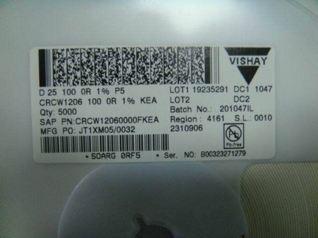 CRCW12060000FKEA12061000R1%Vishay电阻原装现货精密元器件