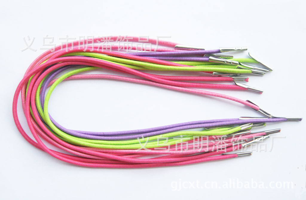 供应遮光眼罩松紧带  2.5MM弹力挂绳 工字橡筋绳 卡头皮筋挂绳