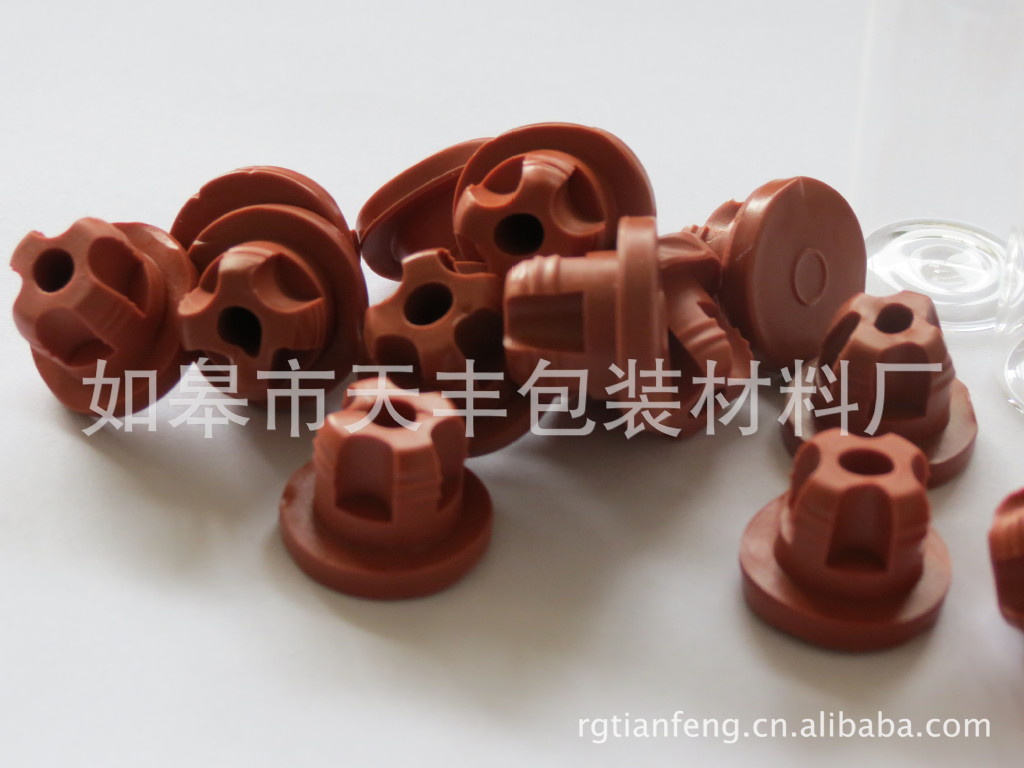 厂家直销 红色反口丁基胶塞 铝塑组合盖电化盖