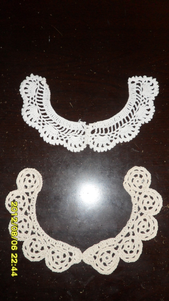 厂家直供手钩花边。手钩衣领。手工钩编花款式。品种全