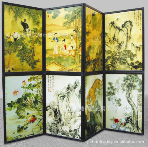 厂家供应  热卖铝合金边框折叠可组合屏风,