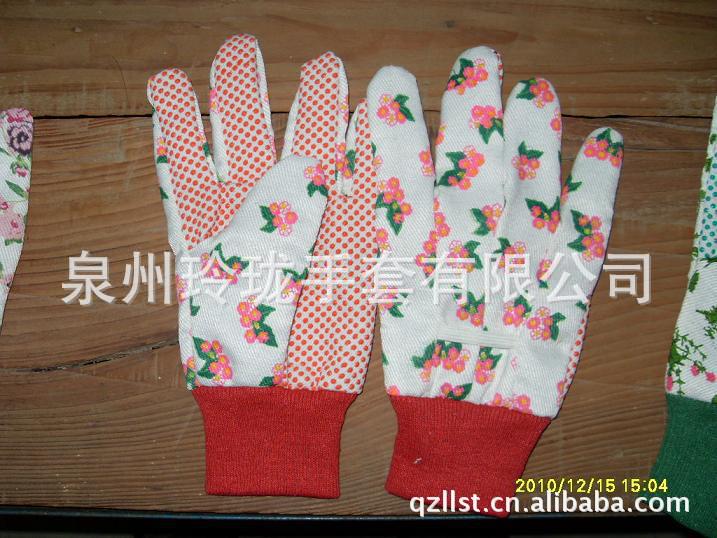 推荐LL30点塑防滑棉花园手套批发